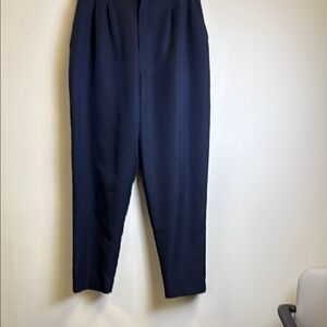 Dressbarn Blue Dress Pants High-Waisted Tapered